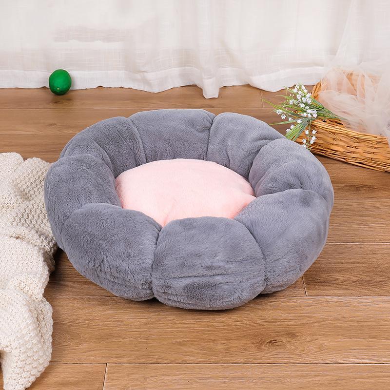 MeowMeow Flower Pet Nest Grey / 50cm - Thebetterlivingstore